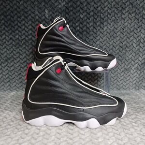 Nike Air Jordan Pro Strong Youth Basketball Shoes Black White Red Sneakers Sz 4Y